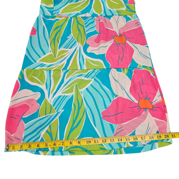 Ashely Stewart Pant Set Womens 18 20 Floral Wide Leg Blue Pink High Rise - Picture 16 of 16